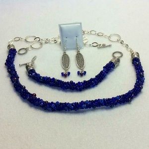 FINAL SALE PRICE Lia Rosa Set in Matte, Clear & Iridescent Blues